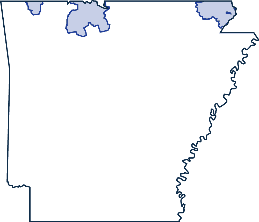Arkansas Service Area Map